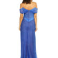 Off the Shoulder Hand Draped Gown  