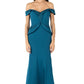 Off The Shoulder Stretch Gown Teal 