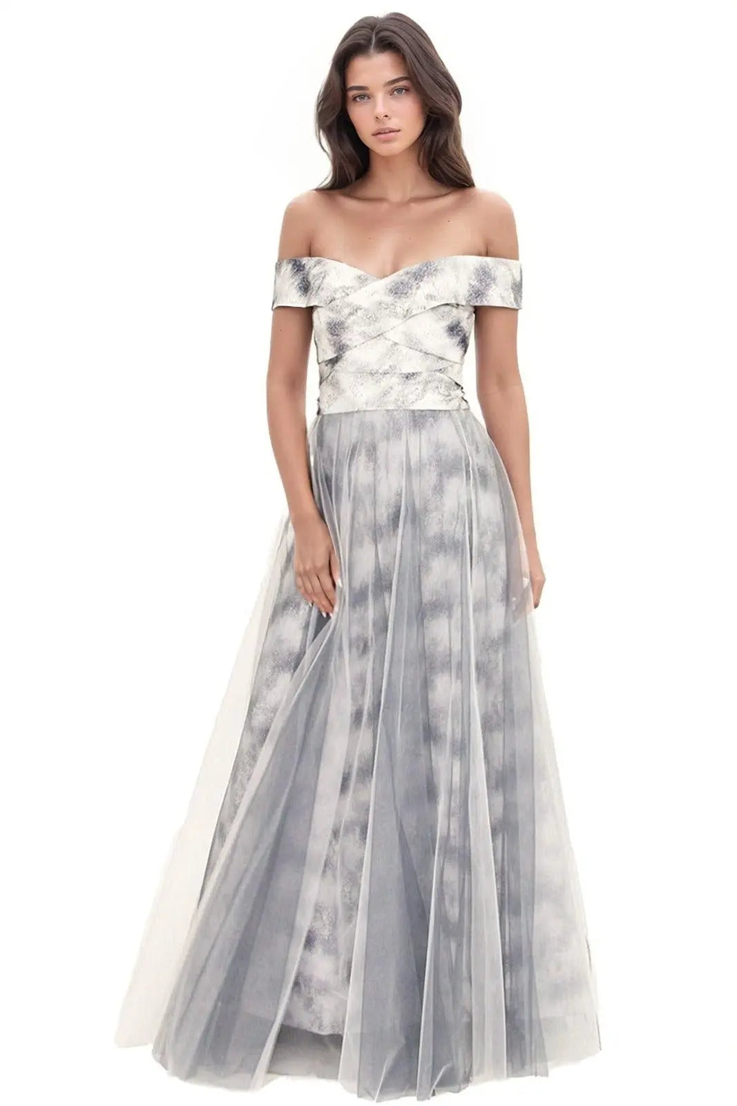 Off The Shoulder Tiered Gown  