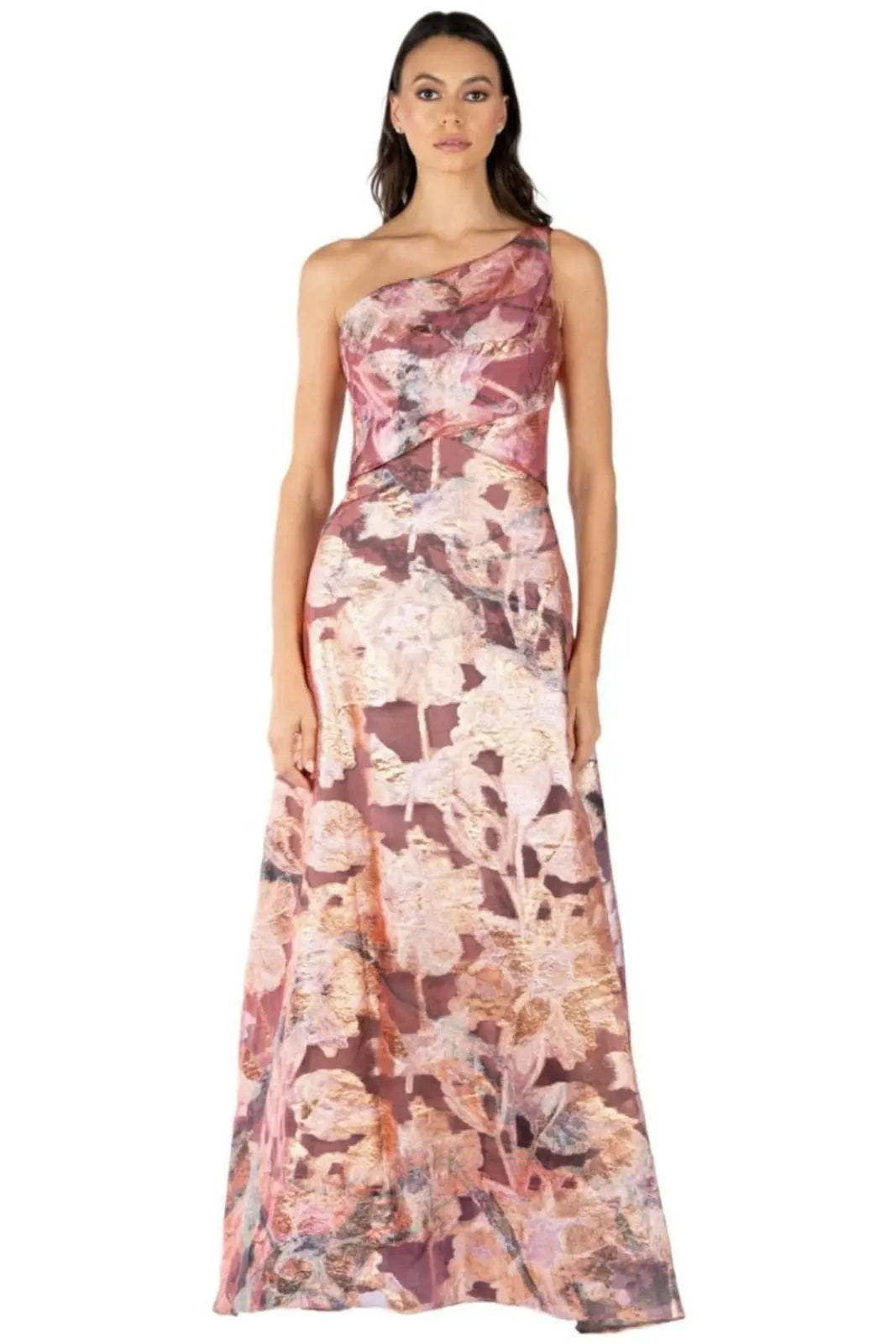 One Shoulder A-line Gown  