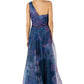 One Shoulder Organza Gown  