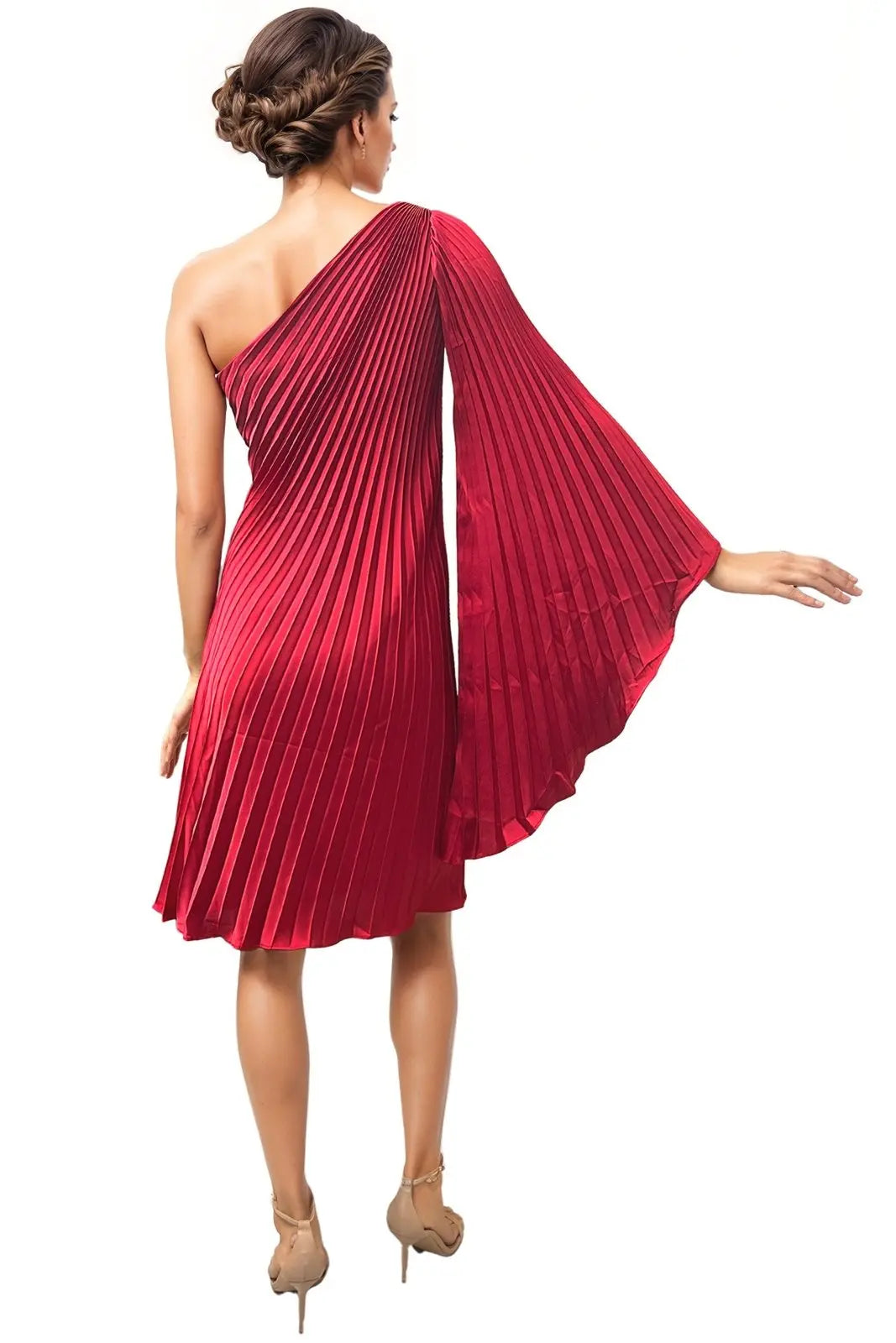 One Shoulder Pleated Cocktail  