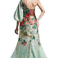 One Shoulder Puff Sleeve Gown  