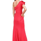 One Shoulder Ruffle Gown  