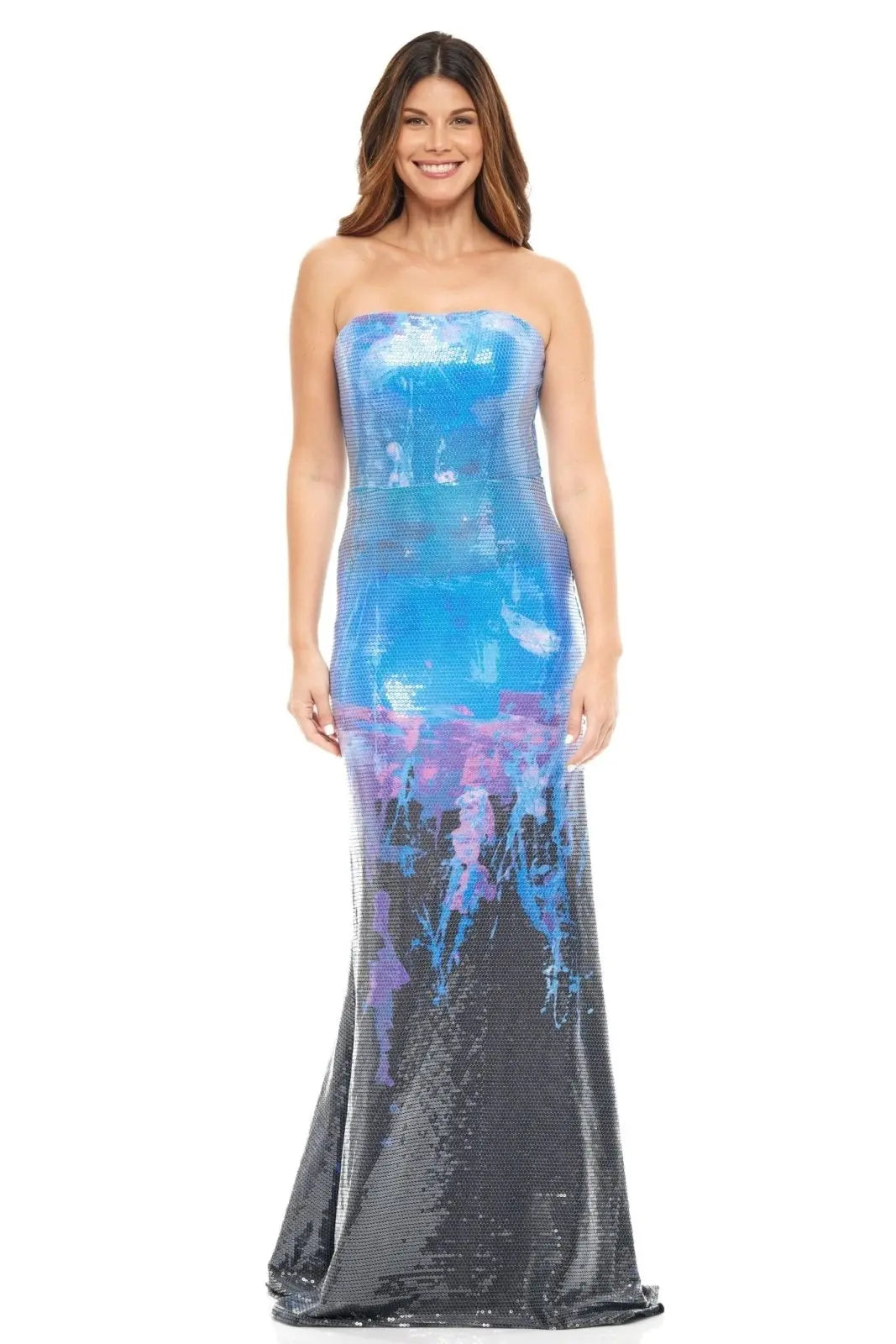 Strapless Fit and Flare Gown  