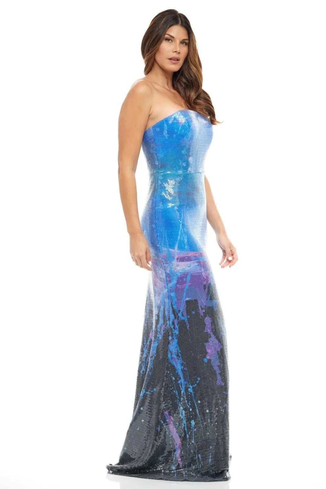 Strapless Fit and Flare Gown  