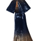 Sequin Cape Gown  