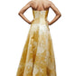 Strapless Brocade Gown  