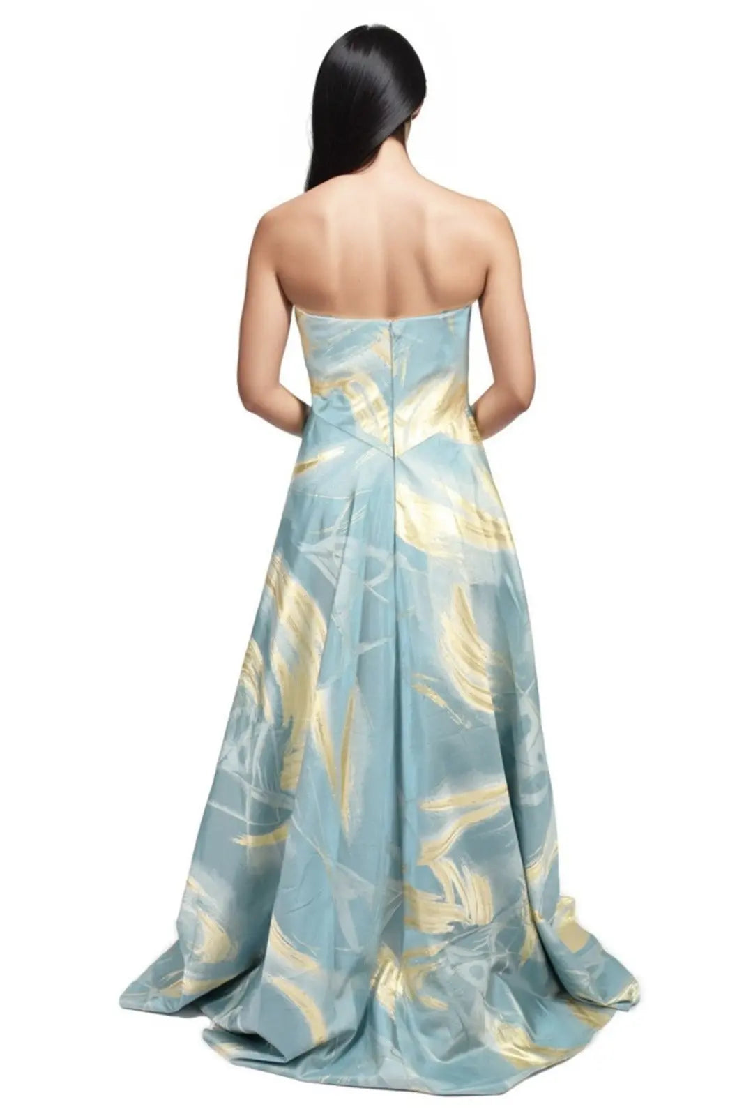 Strapless Brocade Gown  