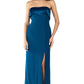 Strapless Column Gown Teal 
