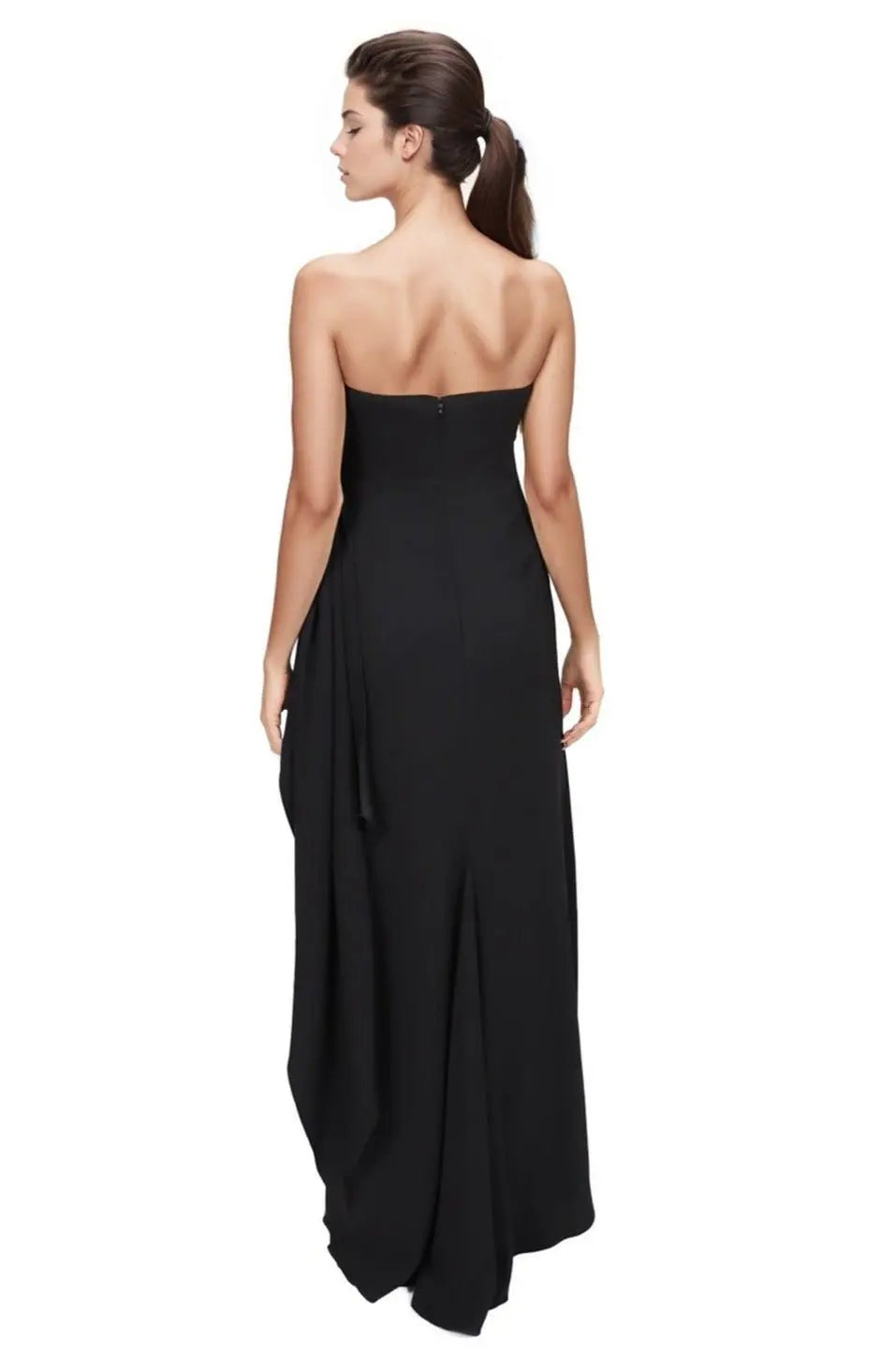 Halston heritage hotsell strapless crepe gown