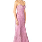 Strapless Fit and Flare Brocade Gown  