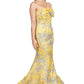 Strapless Fit and Flare with Bow Detail  