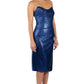Strapless Hand Draped Sequin Cocktail  