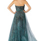 Strapless Organza Glitter Gown  