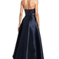 Strapless Sequin Midi With High-Low Removable Skirt  