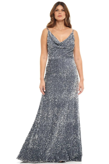Fit and Flare Gown Pewter 