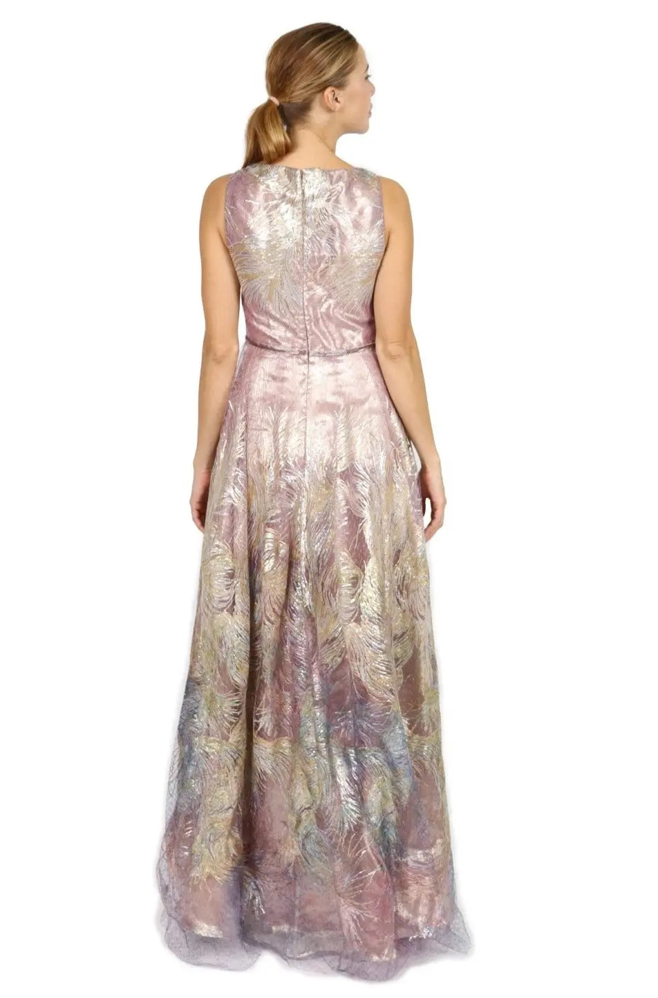V-Neck Applique Gown  
