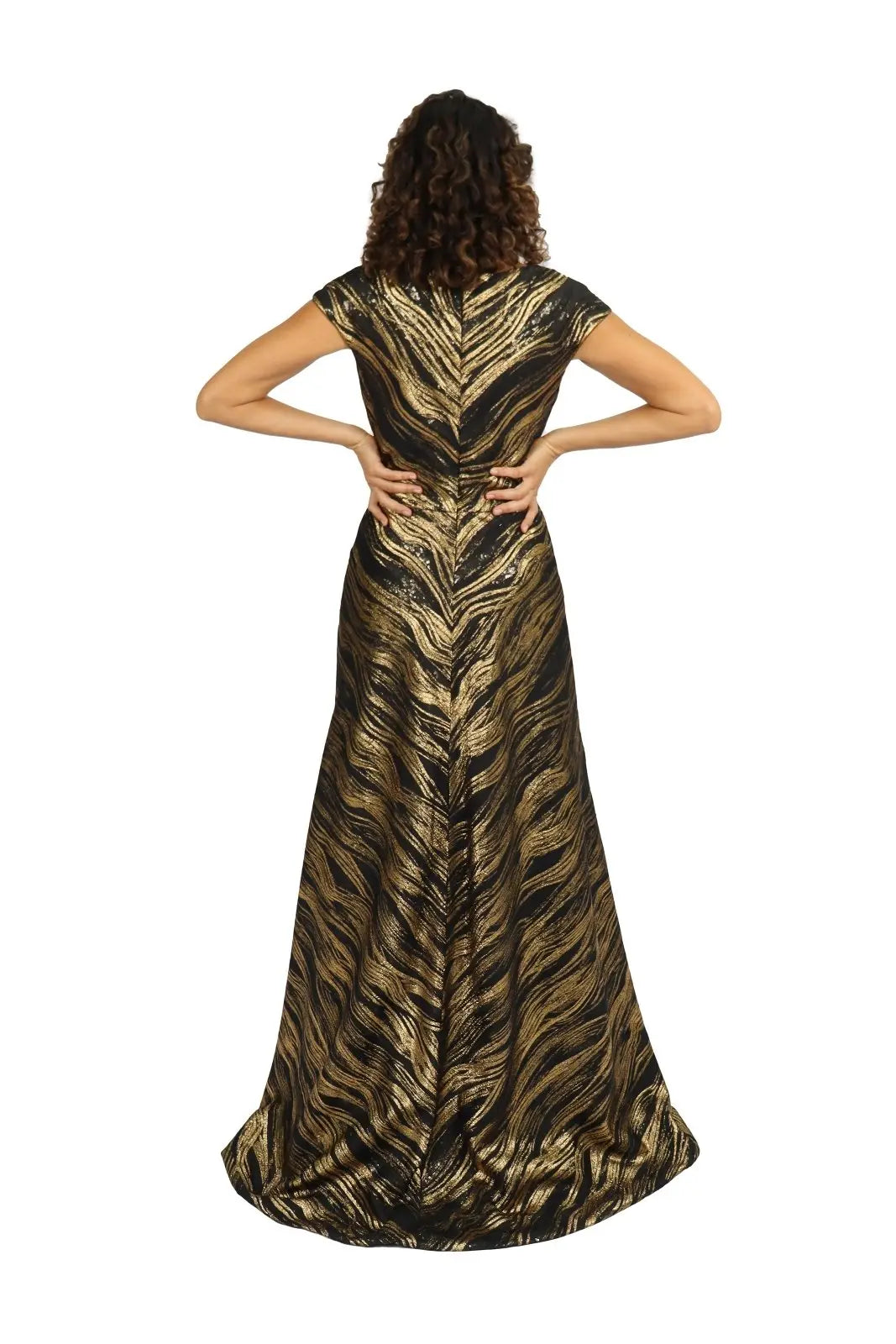 V-Neck Bias Cut Gown  