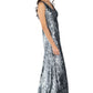 V-Neck Sequin Gown  
